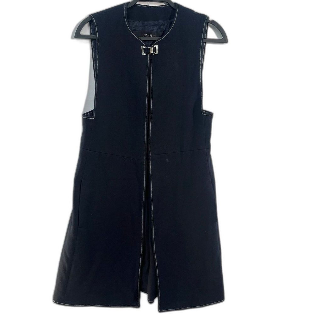 Zara Basic Collection Black Vest Spring Autumn Sl… - image 1